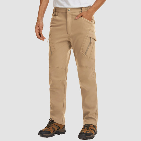 Men's Tactical Pants, 9 Pockets, Fleece Lined, Water Repellent 0