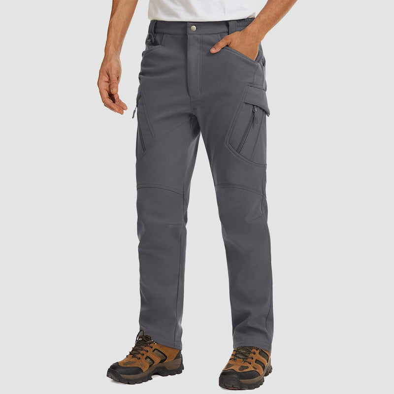 Men's Tactical Pants, 9 Pockets, Fleece Lined, Water Repellent 1