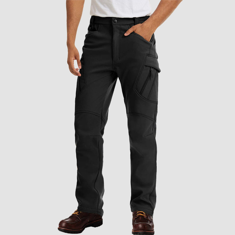 Men's Tactical Pants, 9 Pockets, Fleece Lined, Water Repellent 2