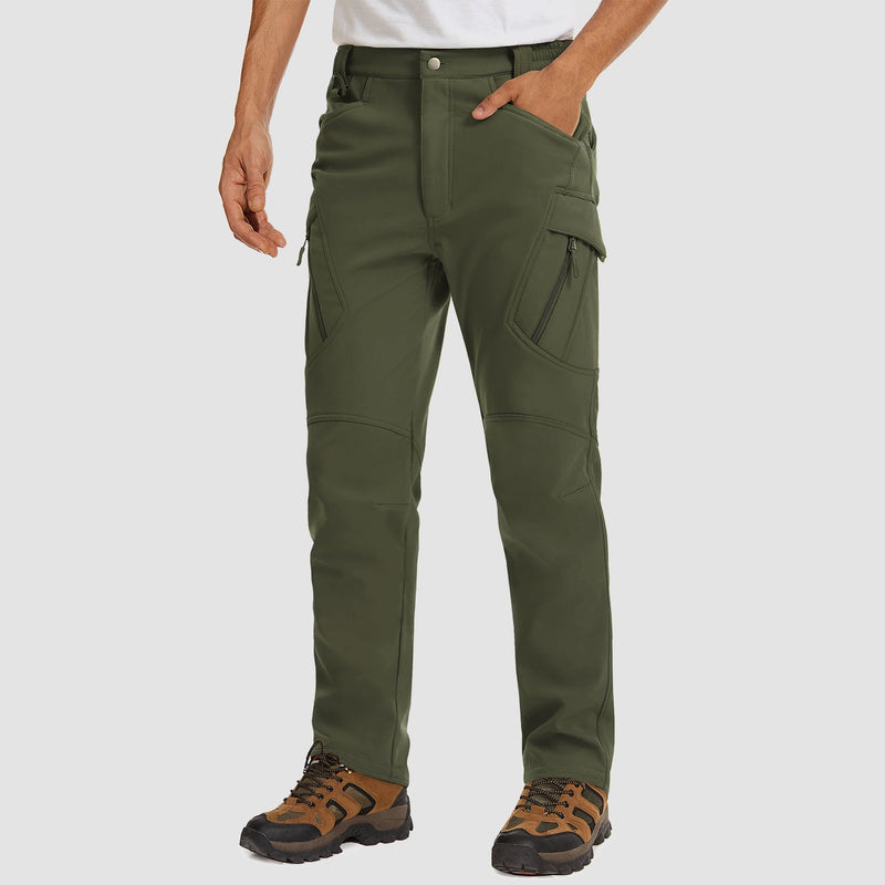 Men's Tactical Pants, 9 Pockets, Fleece Lined, Water Repellent 8