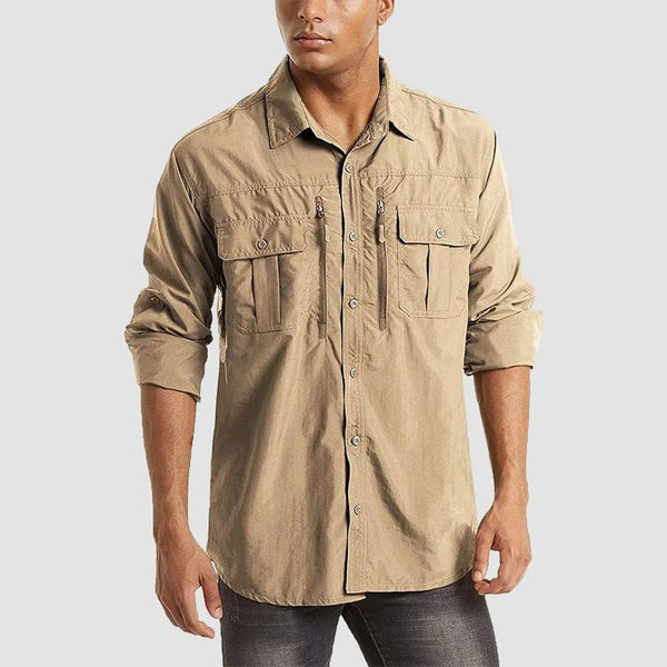 Men's Tactical Shirt, Quick-Dry & UV Protection for Hiking 0
