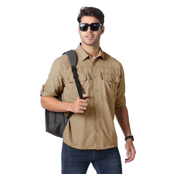 Men's Tactical Shirt, Quick-Dry & UV Protection for Hiking 1