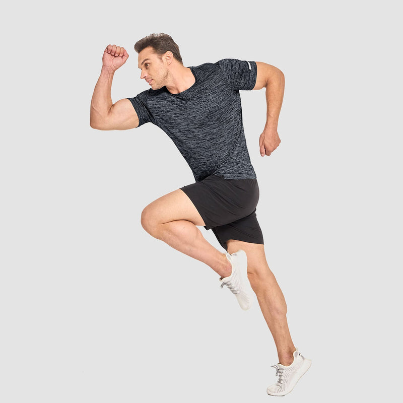 Men's Tag-Free Quick-Dry Athletic Running T-Shirt 8