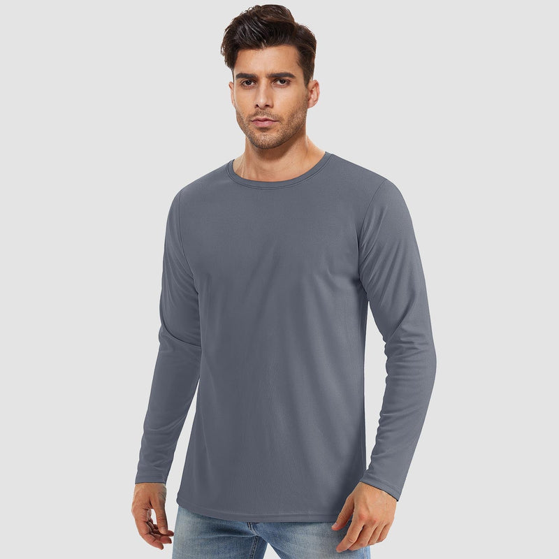 Men's UPF 80+ Long Sleeve Sun Protection Quick-Dry Shirt 14