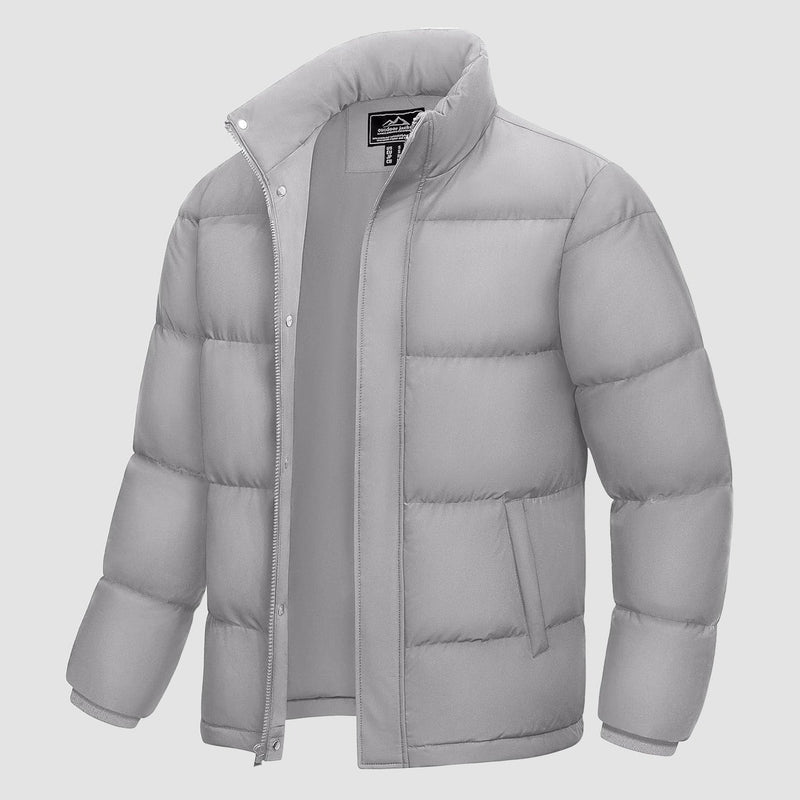 Men's Warm Down Puffer Jacket, Water-Resistant & Windproof