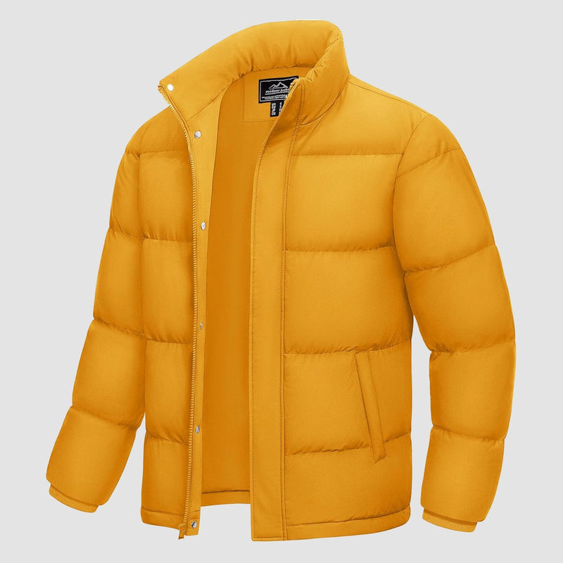 Men's Warm Down Puffer Jacket, Water-Resistant & Windproof