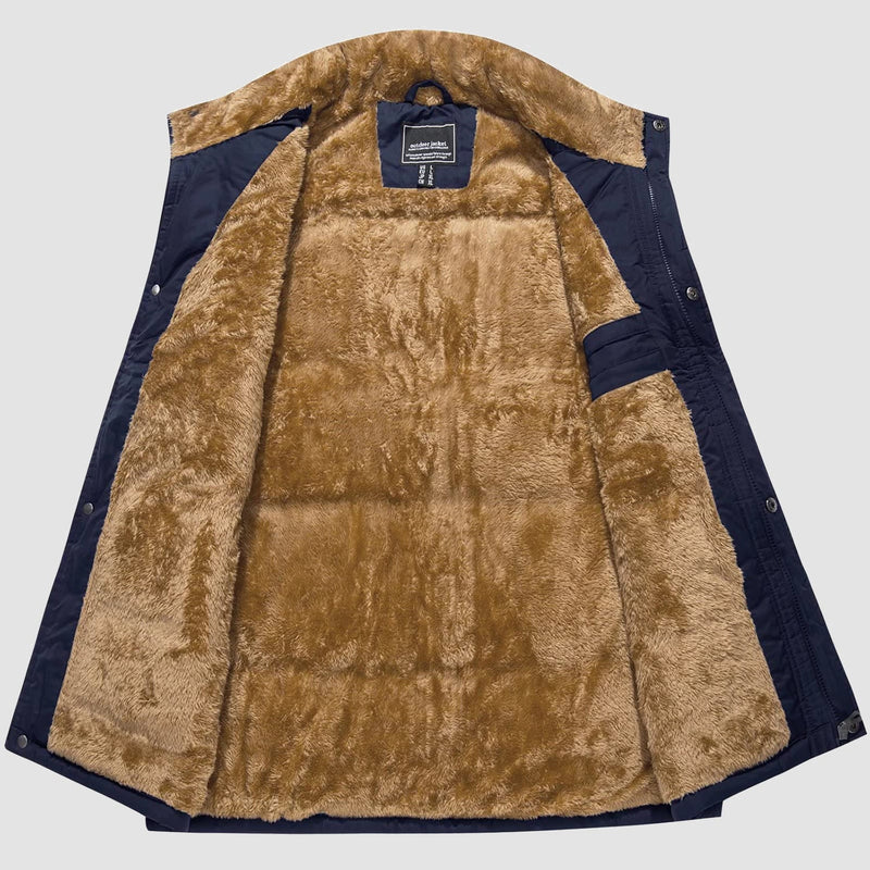 Men's Warm Fleece Lined Vest Outerwear Sleeveless Jacket 3