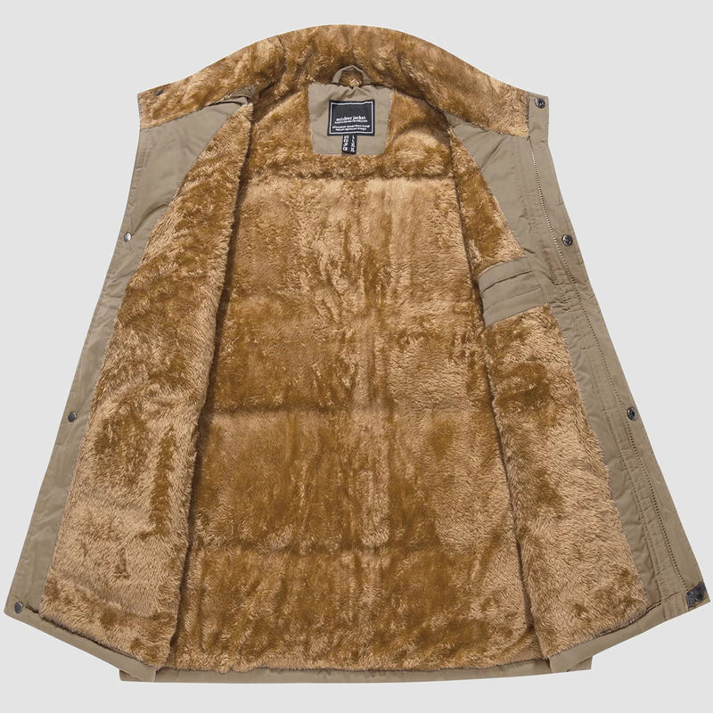 Men's Warm Fleece Lined Vest Outerwear Sleeveless Jacket 5