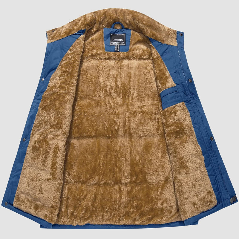 Men's Warm Fleece Lined Vest Outerwear Sleeveless Jacket 7