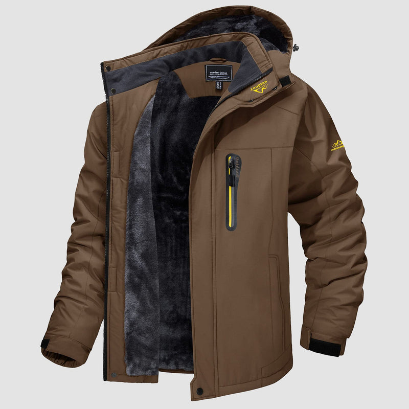 Men's Water-Resistant Ski Jacket - Warm Fleece Winter