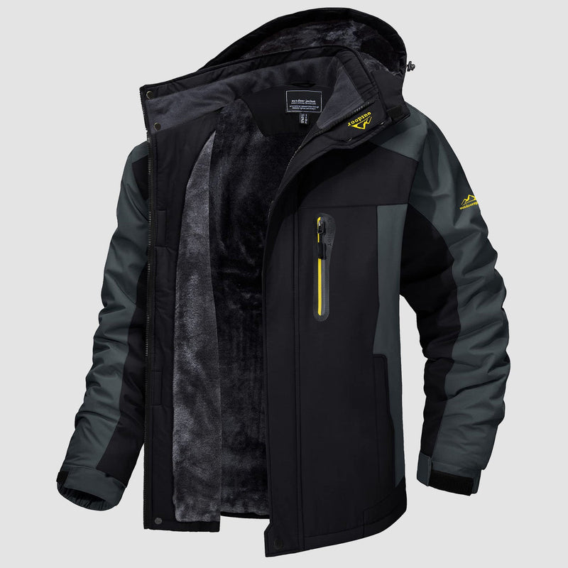 Men's Water-Resistant Ski Jacket - Warm Fleece Winter