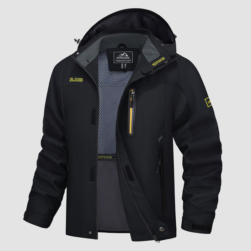Men's Windproof Water Resistant Jacket - 5 Pockets for Hiking