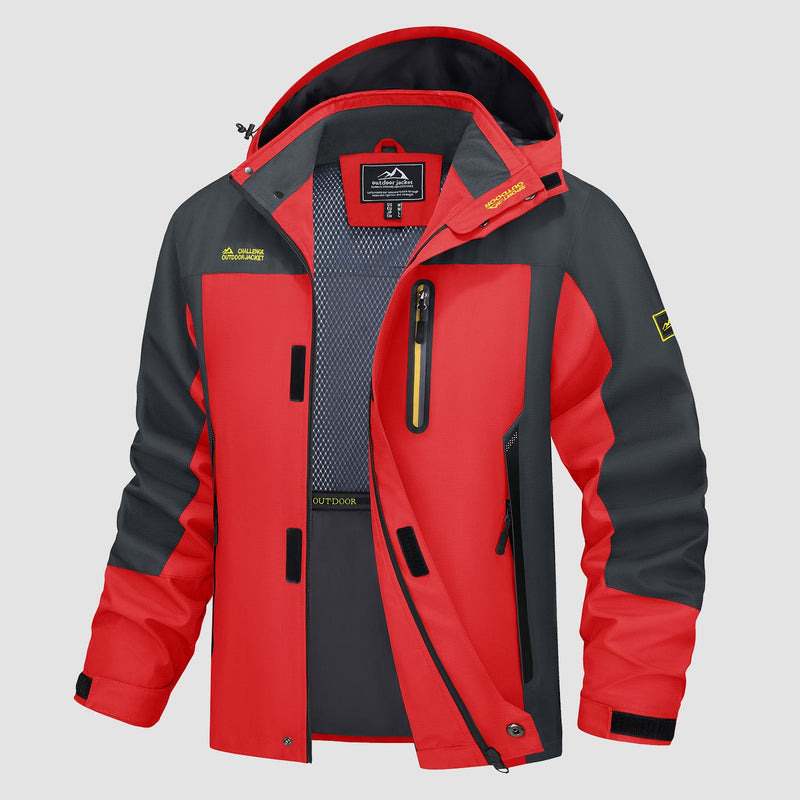 Men's Windproof Water Resistant Jacket - 5 Pockets for Hiking