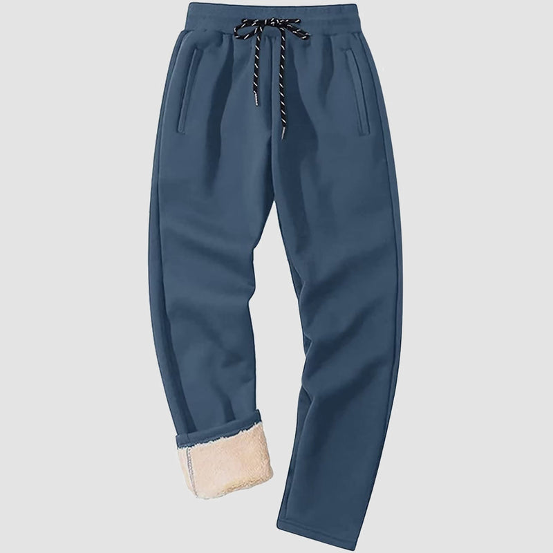 Men's Winter Fleece Pants Sweatpants Thicken Warm Athletic Pants 4