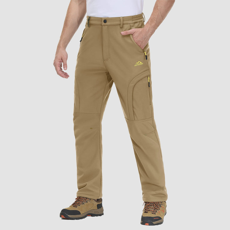 Men's Winter Hiking Pants - Fleece-Lined & Water-Resistant 10