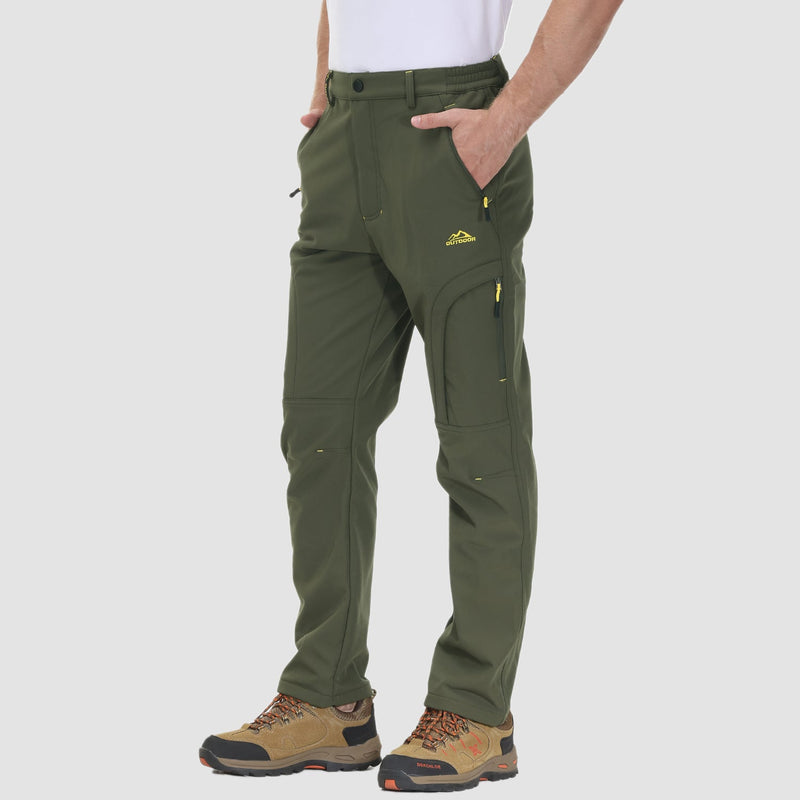 Men's Winter Hiking Pants - Fleece-Lined & Water-Resistant 2