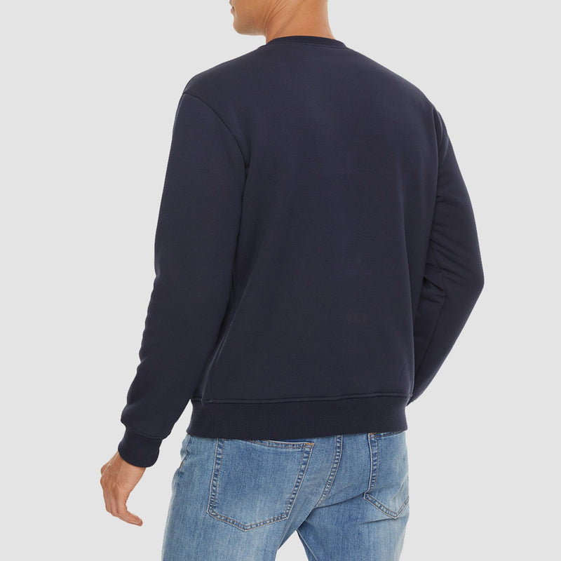 Men's  Basic Pullover Crewneck Sweater Fleece Lined Sweatshirt 7