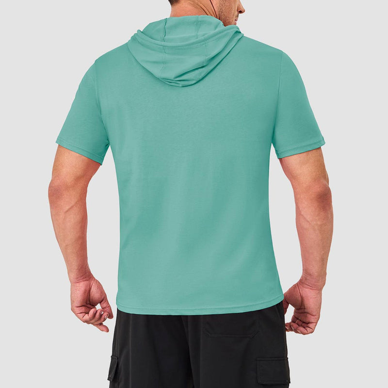 Mens Fashion Athletic Hoodies T-shirt Sport Sweatshirt Solid Color 4