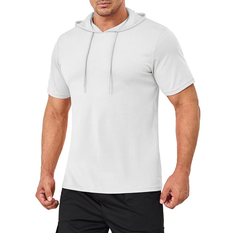 Mens Fashion Athletic Hoodies T-shirt Sport Sweatshirt Solid Color 7