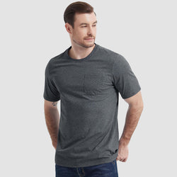 Mens T Shirts Short Sleeve Pocket Cotton Crewneck Tee Regular Fit 0