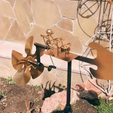 Metall-Windrad 'Rockband' – Einzigartige Bewegte Gartendeko für Stil und Charakter