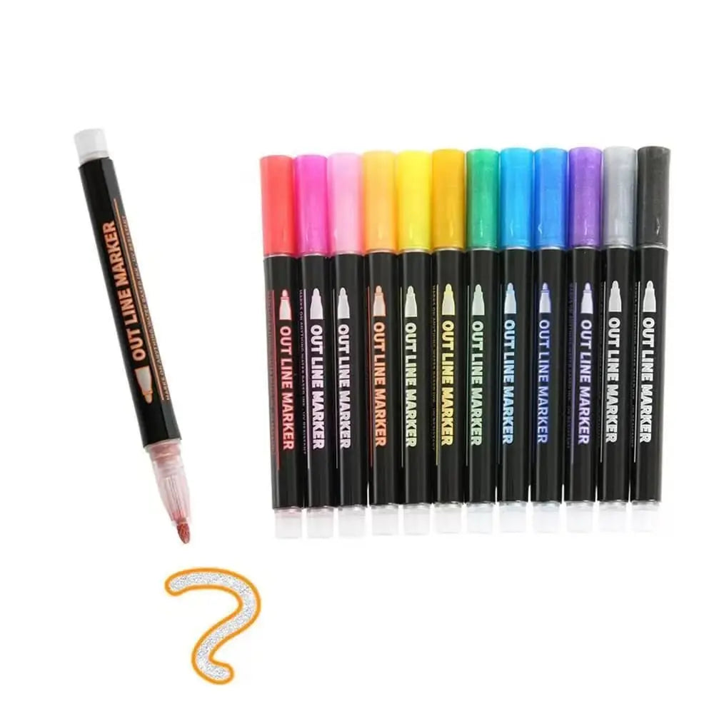 Metallic Marker Set - Create Stunning Effects on Any Surface | Versatile Art Supplies for Crafting & DIY Projects