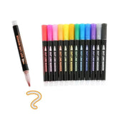 Metallic Marker Set - Create Stunning Effects on Any Surface | Versatile Art Supplies for Crafting & DIY Projects