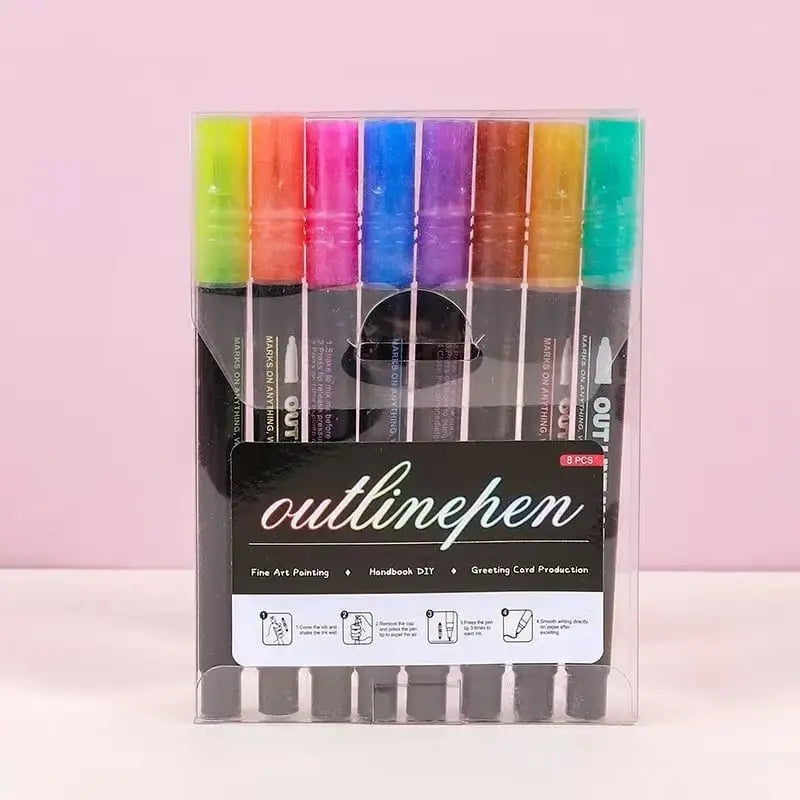 Metallic Marker Set - Create Stunning Effects on Any Surface | Versatile Art Supplies for Crafting & DIY Projects