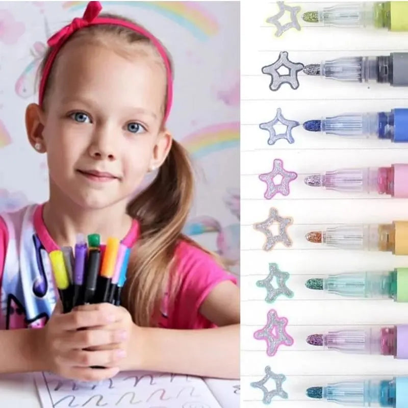Metallic Marker Pens – 12-Pack, Non-Toxic Xylene-Free Ink & Multi-Surface