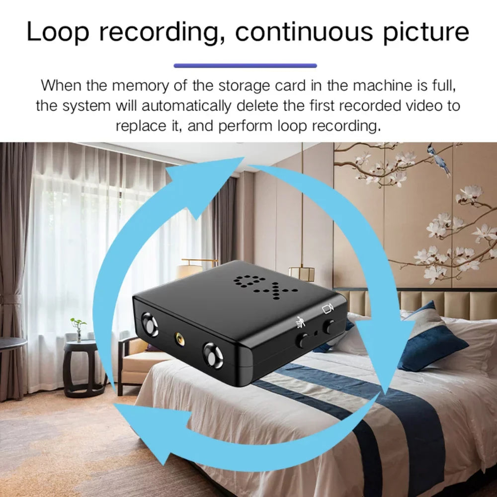 Mini WiFi Security Camera – 1080P HD Video, Night Vision & Built-In Audio