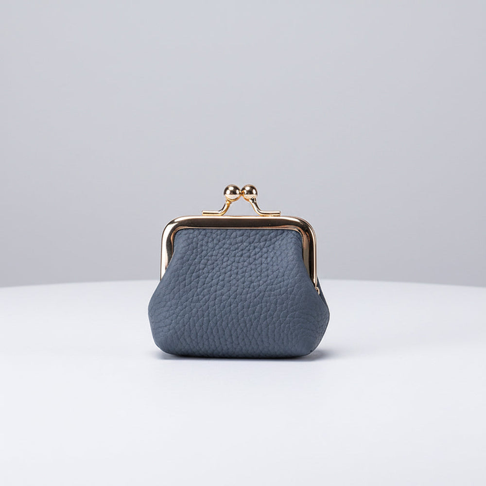 Mini Jewelry Box Genuine Leather Organizer Gold Clasp Travel
