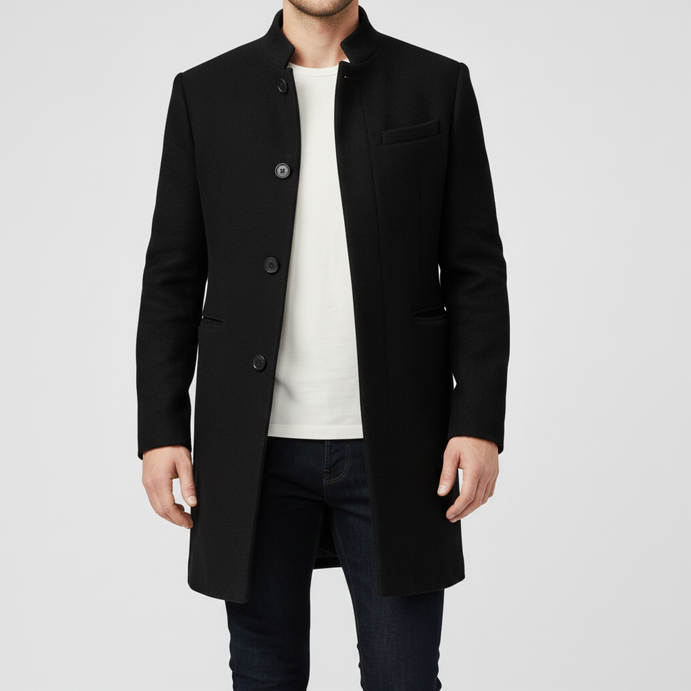 Hugo - Minimalist Single-Breasted Coat - 11