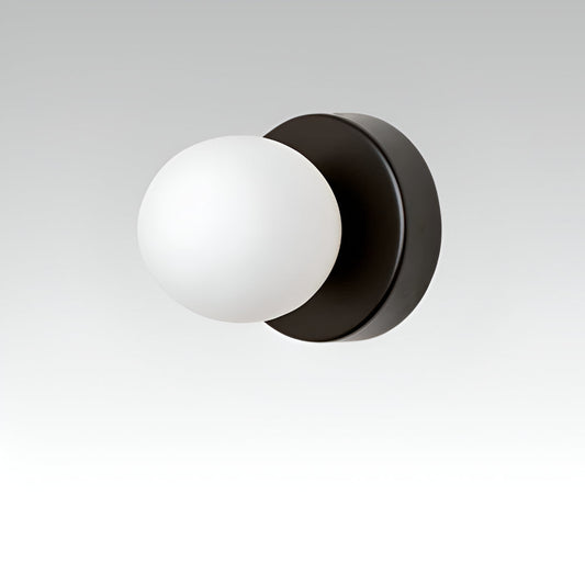 Wall Sconce Light – Glass Globe Design, Indoor Use & Round Mount