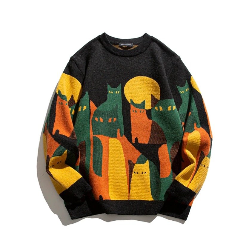 Enhanced Product Title: **Toni™ Katzen Crew Pullover für Damen – Stylischer und Bequemer Pullover mit Katzenmotiv**

This title includes keywords that potential customers might search for, such as "Damen" (women), "stylisch" (stylish), and "bequem" (comfo