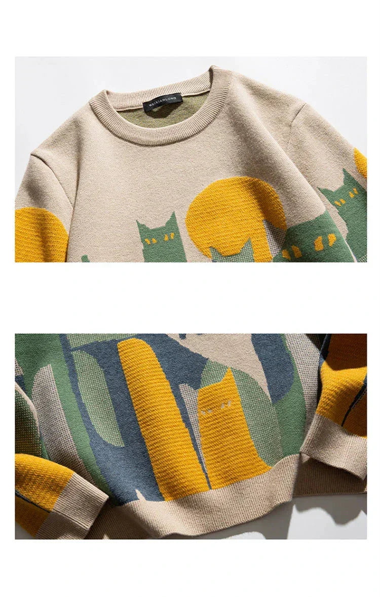 Enhanced Product Title: **Toni™ Katzen Crew Pullover für Damen – Stylischer und Bequemer Pullover mit Katzenmotiv**

This title includes keywords that potential customers might search for, such as "Damen" (women), "stylisch" (stylish), and "bequem" (comfo
