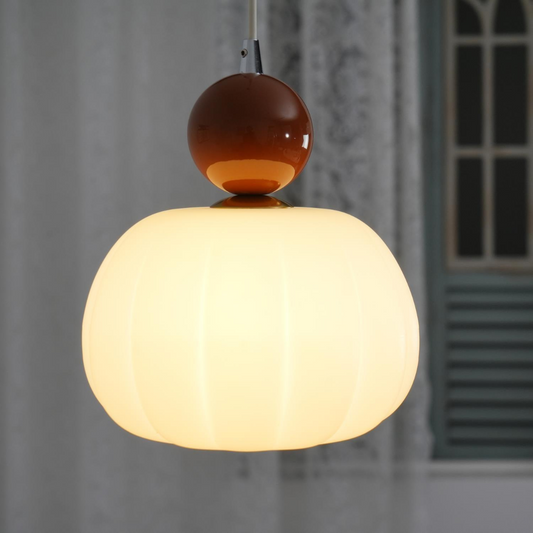 Pendant Lamp – Organic Round Design, Acrylic Shade & Dimmable Metal Frame