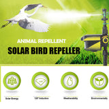 Kalsten | Motion Activated Deer Repellent Sprinkler - Solar Powered Animal Deterrent for Gardens & Lawns