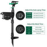 Kalsten | Motion Activated Deer Repellent Sprinkler - Solar Powered Animal Deterrent for Gardens & Lawns