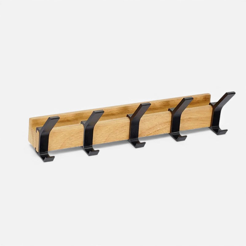 Enhanced Product Title: "Wandgarderobe aus Holz und Metall mit 5 Doppelhaken – Stilvolle Aufbewahrungslösung für Flur und Eingangsbereich" 

This title includes relevant keywords while providing additional context to attract potential buyers.