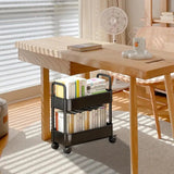 Rollit Bookshelf Trolley - Black