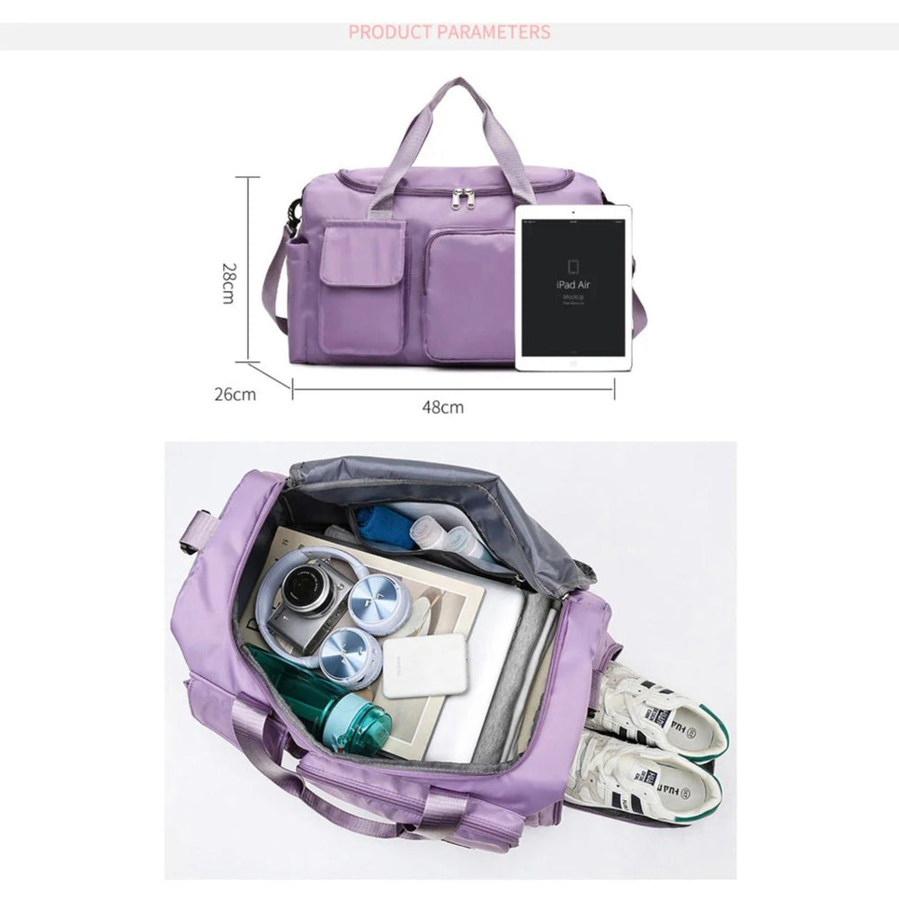 BowLift | Multi-Pocket Travel Bag, Sports and Gym Duffle with Separate Shoe Compartment