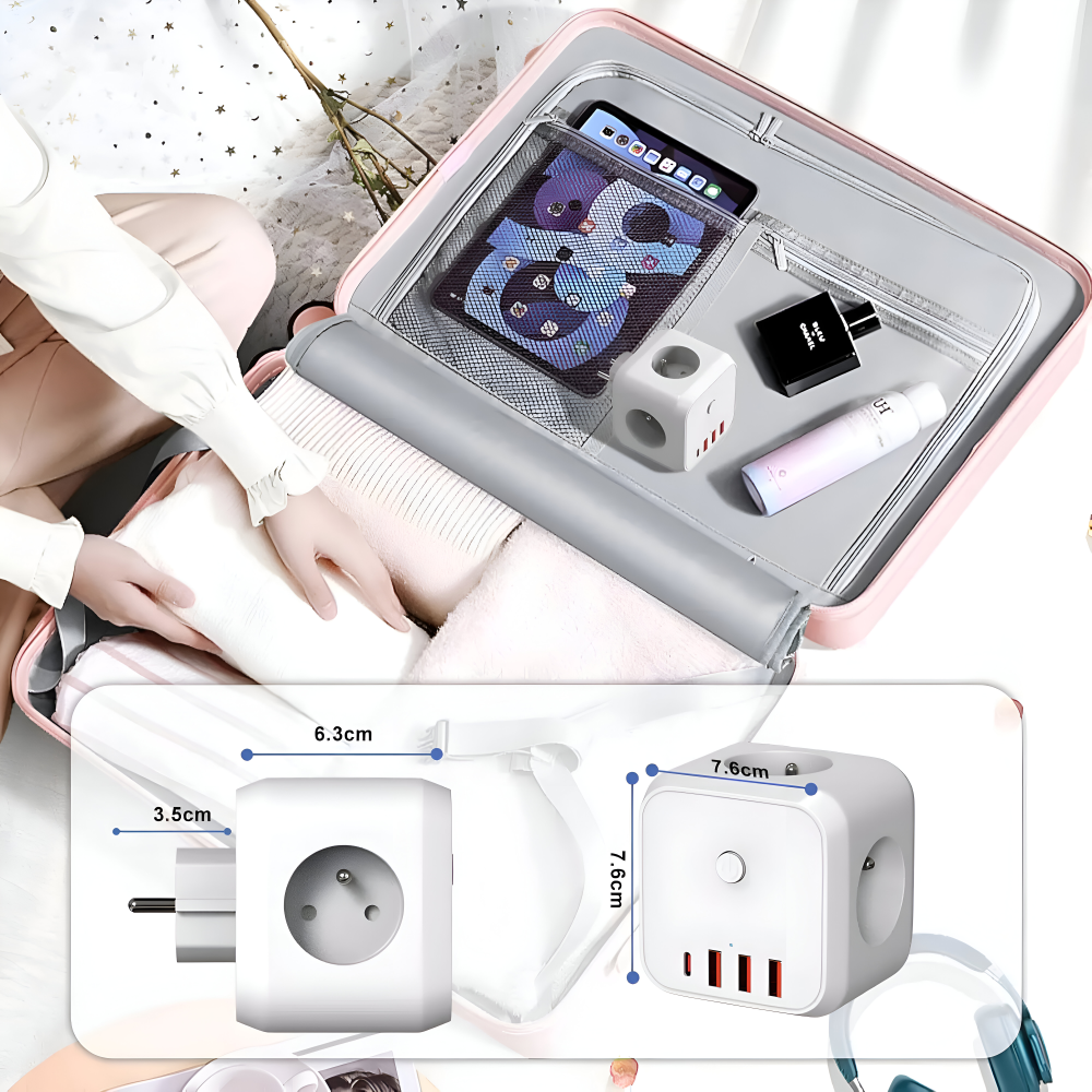 Optimized Product Title: **7-in-1 Würfel-Steckdosenleiste mit USB & Type-C – Multifunktionale Ladestation für Zuhause und Büro**  

This title includes relevant keywords while maintaining clarity and appeal for potential customers.