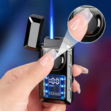 Dual-Flame Electric Lighter – USB-C Rechargeable, LED Display & Zinc Alloy