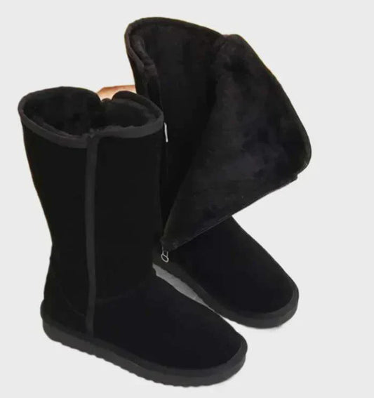 Women's Suede Shearling-Lined Boots