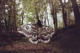 Gray Moth Wing Costume Cape