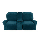 BowLift | 2-Seater Recliner Sofa Cover with Cup Holders – Velvet Plush