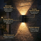 Wall Light LED Minimalist Up Down Glow Interior Exterior