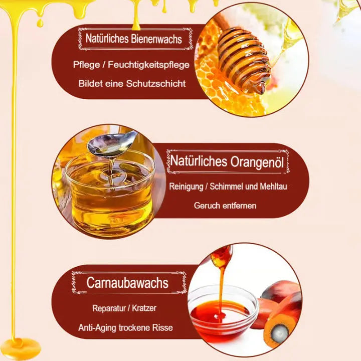 Natürliches Bienenwachs für Holzpflege – 2er-Set, Umweltfreundlich & Effektiv für Möbel und Oberflächen