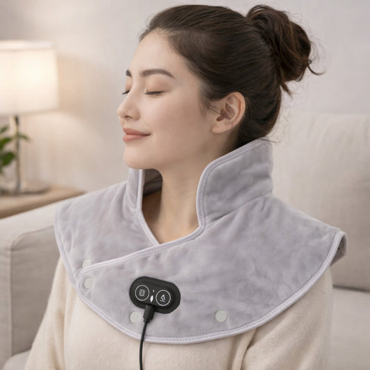 Neck & Shoulder Heating Pad – Electric Massager, 3 Heat Levels & USB Powered