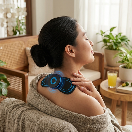 Neck Massager – Electric Muscle Stimulator, Adjustable Intensity & Multi-Mode Pad